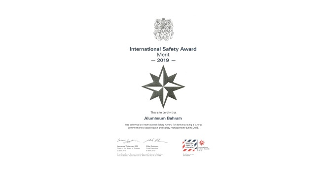 International Safety Award with Merit
