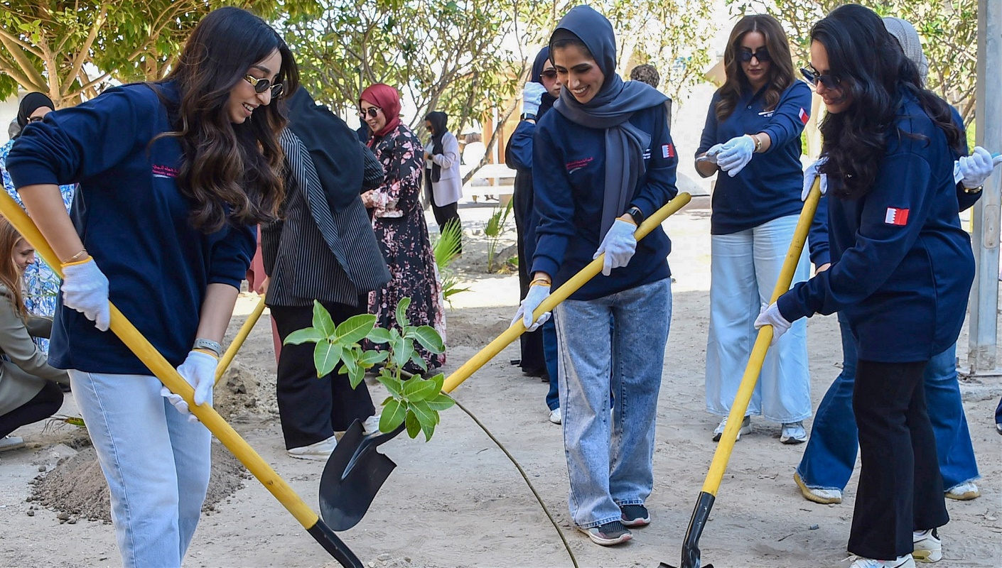 Environmental Stewardship: Alba Ladies lead tree planting activity at Bahrain Polytechnic