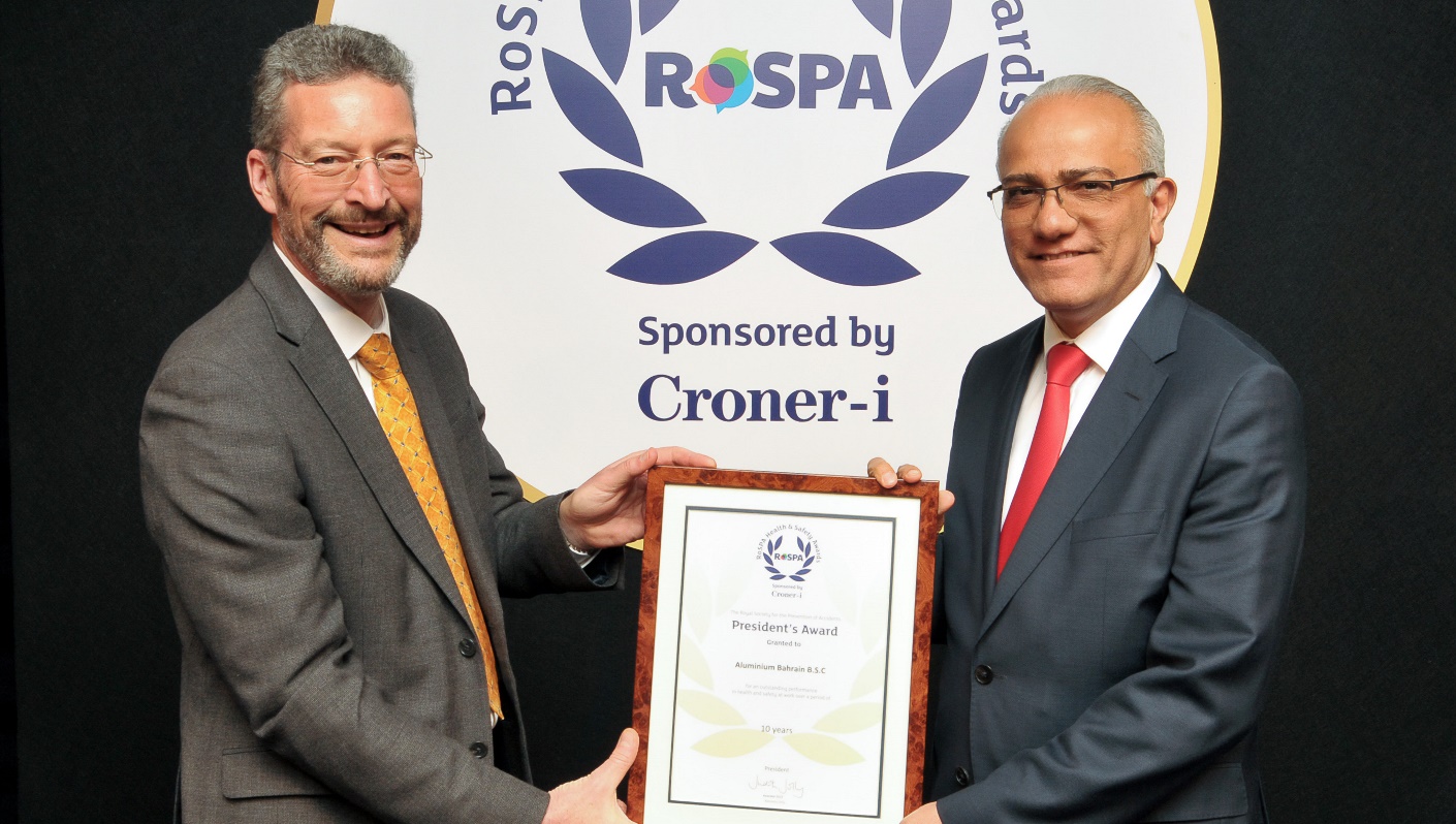 Alba wins RoSPA’s President’s Award following 10 consecutive Gold Awards for Safety and Health Excellence