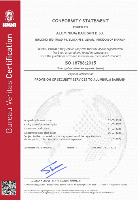 ISO 18788:2015 Certification - Private Security Operations Management System