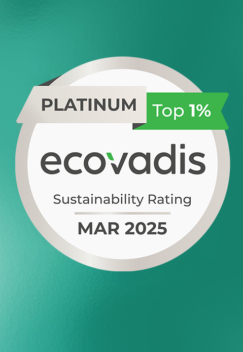 EcoVadis 2025 - Sustainability Rating (Platinum Medal) EcoVadis 2025 - Sustainability Rating (Platinum Medal)